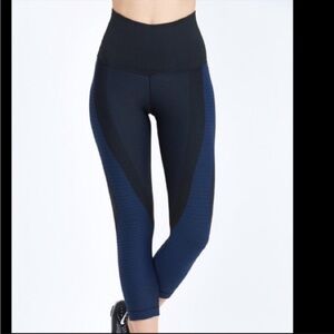 Women's Nike Zoned Sculpt Capri Leggings Two‎ Tone Navy Blue